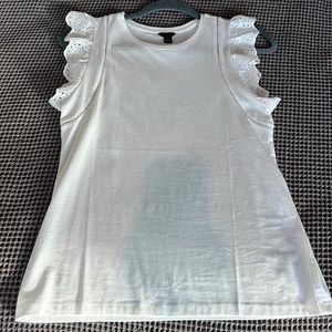 Ann Taylor white sleeveless top xs